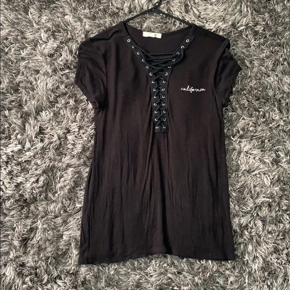 Lace up t-shirt